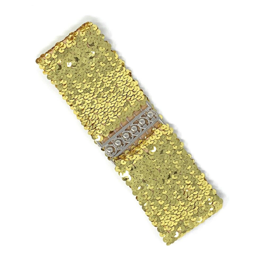 Wide Large Sequin Belt Gold Belt Length/Width 56 x 7cm Elastic Waist Paillette Style