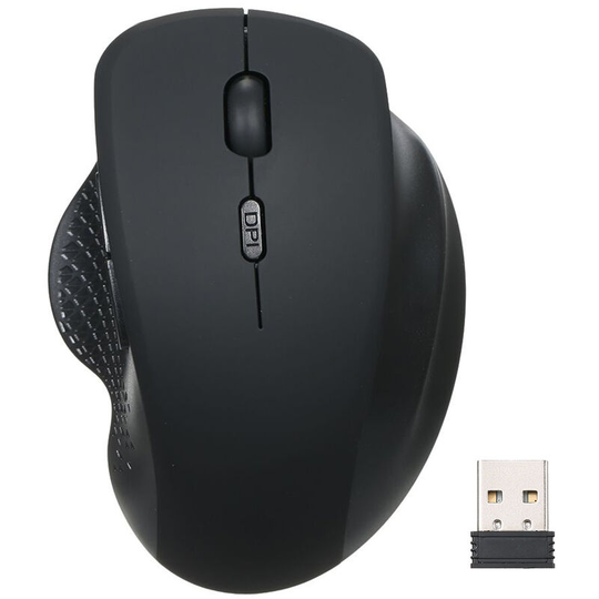 Superseller - 2.4G Wireless Optical Vertical Mouse 6 Keys Ergonomic Office Mouse 3 Adjustable dpi Comfortable Hand Feel for pc Laptop Grey, Black