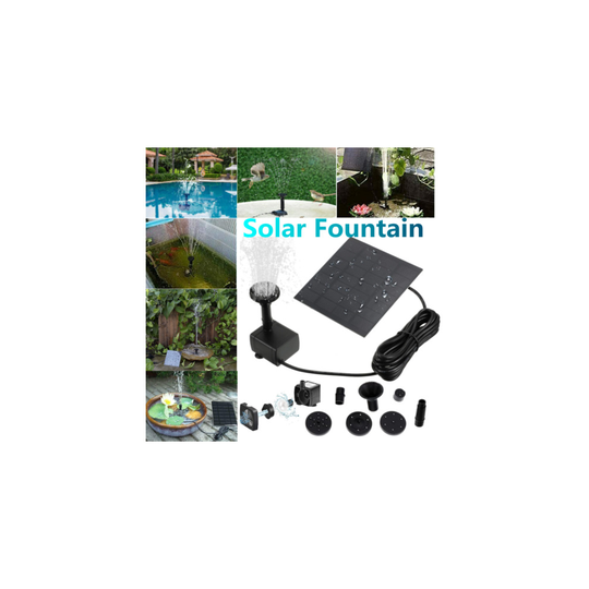 Solar Panel Powered Water Pump Small Pool Pond Aquarium Fountain Spray Feature