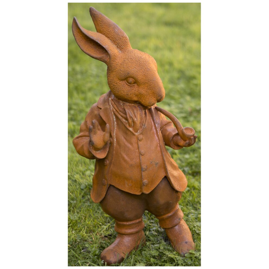Large Mr Rabbit Garden Ornament From Beatrix Potter in Cold Cast Iron