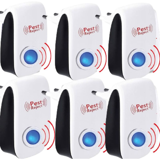 Indoor Pest Repeller Ultrasonic Mice Repeller - Pest Repeller for Rodent Spider Ant Insects - Mosquito Repeller 6 Pack - Rhafayre