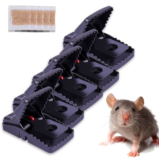 Deckon - Mouse Trap, New Reusable Mouse Trap with Powerful Spring, Secure, Sensitive, Effective, Easy to Use, for Indoor Kitchen Home Garden (Pack of