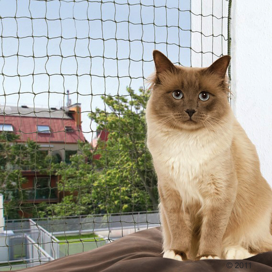 Trixie Bite Resistant Cat Net - Olive - 4 x 3 m
