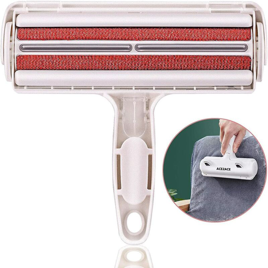Cat Dog Pet Hair Remover Brush, Hair Removal Brush, Reusable Magic Hair Remover Brush, Pet Hair Roller, Epilator (Clothes/Sofa/Car/Bed/Carpet),Red