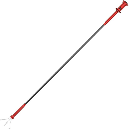 Rhafayre - Magnetic Pick Up Tool 4 Girffes Pickup, Soft Bendable with led Bubbles, Flexible Long Reach Assist for Picking Up Small Trash/Sink - Red