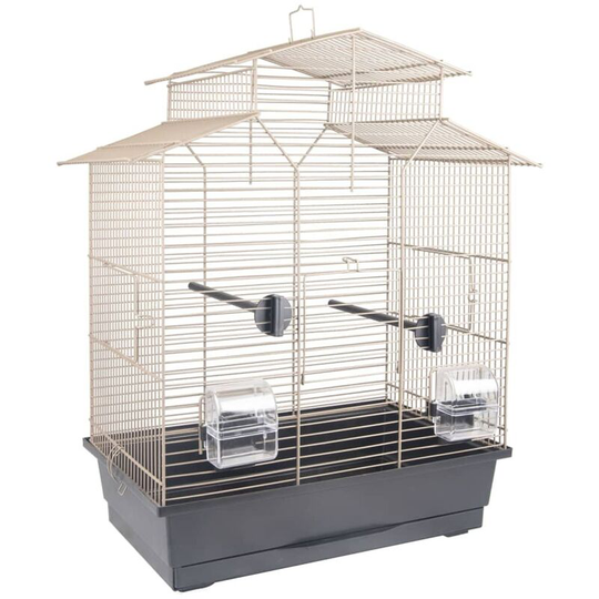 Parakeet Cage Numfor 1 51x30x60 cm Metallic Taupe FLAMINGO - Taupe