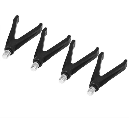 4PCS Fishing Rod Rest Head Fishing Pole Butt Grip V-head Fishing Rod Holder Carp Fishing Tackle,model:Black style-1 - model:Black style-1