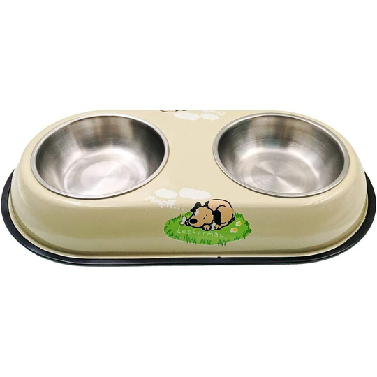 Stainless Steel Small Dog Bowls with Metal Stand, Bowl for Small Dog Puppy and Cat