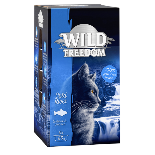 Wild Freedom Adult Trays Saver Pack 24 x 85g - Cold River - Salmon & Chicken