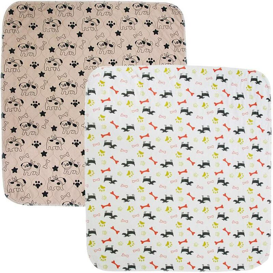 Heguyey - 2 Pack Puppy Training Mat, Reusable Dog Training Mat, Washable Training Mat for Potty Training Travel 70*80cm