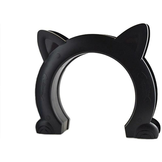 Interior Cat Door,Pet Cat Corridor Door black - Muff