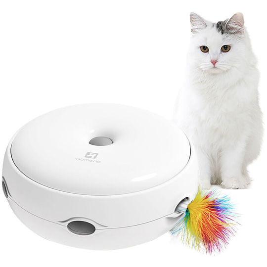 Superseller - Interactive Cat Toy Electronic Smart Cat Teasing Toy with Dripping Sounds Feather Smart Modes Nighttime Light