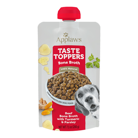 Applaws Taste Toppers Bone Broth 6 x 200ml - Beef Bone Broth with Turmeric & Parsley