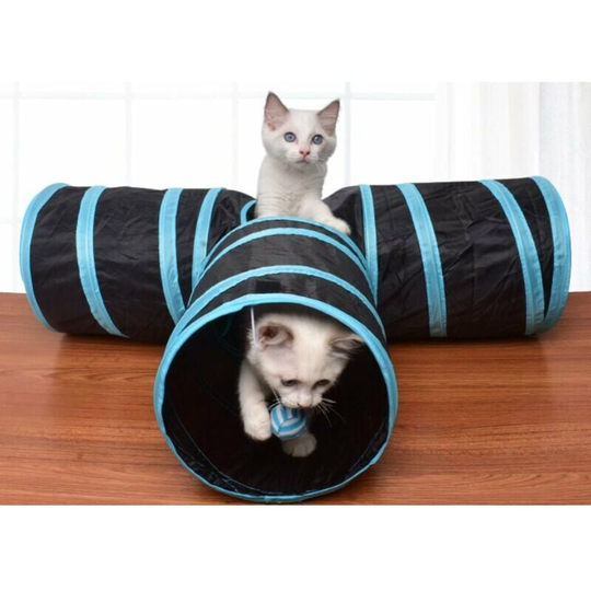 Cat Tunnel - Interactive Cat Toy - Cat Toys - Indoor Cat Cat Tunnel - Cat Hose - 3 Way Foldable Pet Tunnel - Large Cat Toy Pet Toys for Cats Cats,