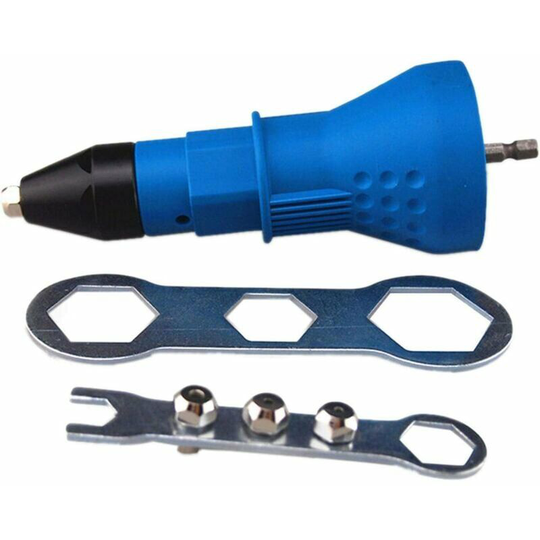Cordless Screwdriver Rivet Fixing Kit Rivet Adapter Electric Riveting Tool Nut Rivet Cordless Electric Drill Tool Set with Rivets