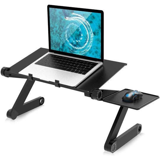Dksfjkl - Foldable Folding Table, Adjustable Table, pc Tray, Breakfast Tray, Tablet Bed, Lapdesk, Portable 360 ° Tilt Book Stand