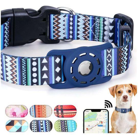 Cat Collar, Pet Collar, Cat and Kitten Accessories, Boho Blue, M (2*55CM), 1 piece