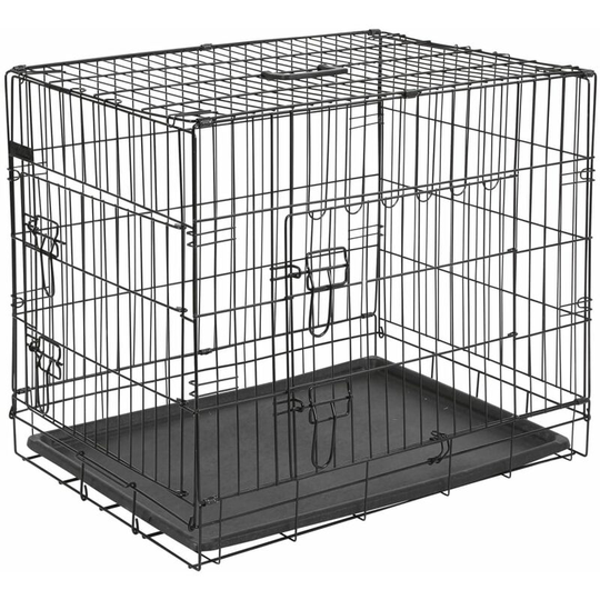 Dog Cage 76x54x64 cm Black Kerbl Black
