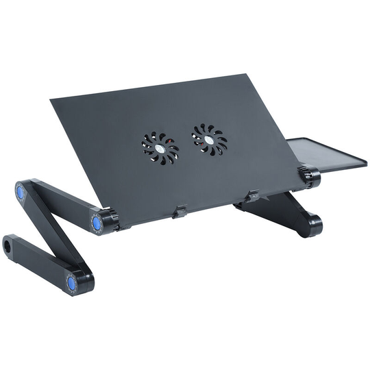 Ikayaa - Aluminium Adjustable Laptop Stand Lightweight Portable Laptop Table Office Laptop Riser Standing Desk