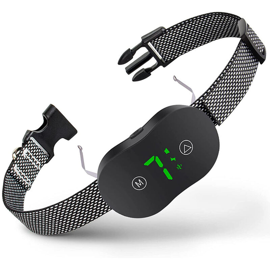 Thsinde - Rechargeable Dog Bark Control Collar - 4 Modes Safe Automatic Training Aid - Adjustable for Small/Medium/Large Dogs, IP65 Waterproof (Black)