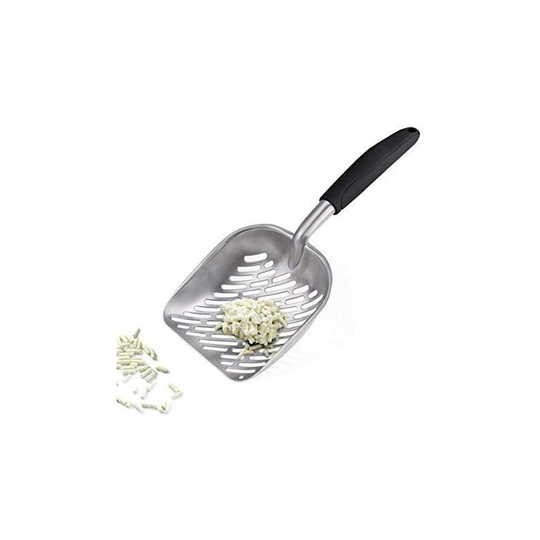 LangRay Metal Cat Litter Scoop with Long Handle Pet-Black