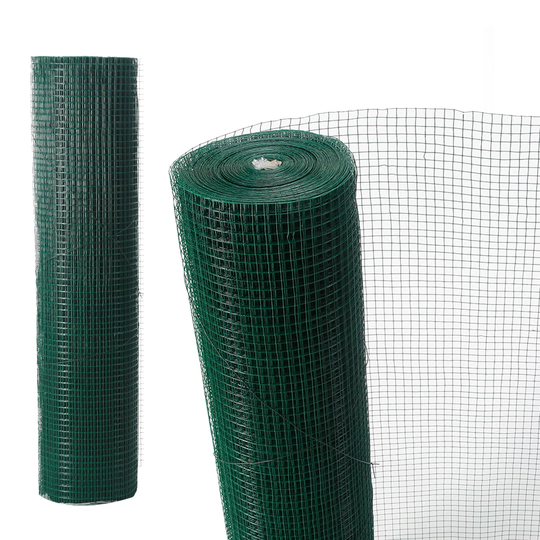 PVC Coated Wire Mesh Green Fence 1" X 1" X 48" X 30M