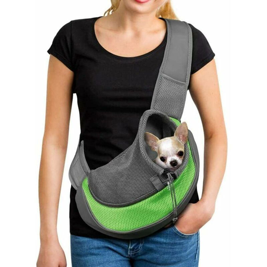 Bearsu - Portable Dog Carrier Bag Breathable Mesh Crossbody Bag for Dog and Cat Puppy Pet Shoulder Sling Adjustable Carrier Bag Travel Bag for Small