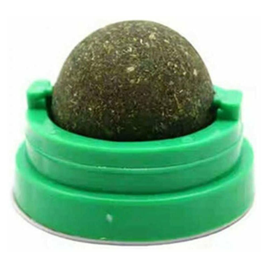 Natural Catnip Ball Rotating Cat Toy Fun Home Toy Chasing for Kitten Pacifier Mint Dental Stick Chew Teeth