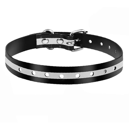 Reflective Dog Collar, High Elasticity Adjustable Dog Strap, Water Resistant, Odor Resistant, Coated Nylon Tape