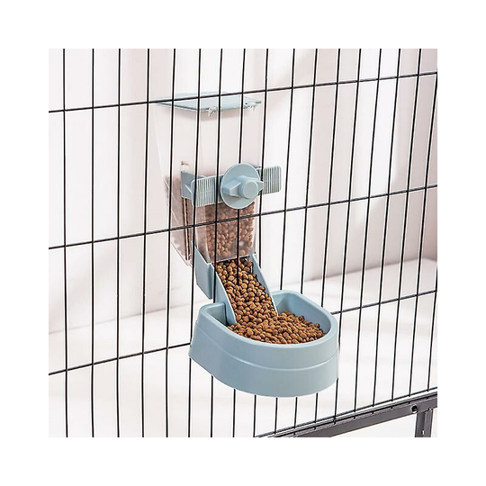 Woosien - Automatic pet feeder cage hanging bowl water bottle food container dispenser for puppy cats rabbit birds pet feeding product Food feeder3