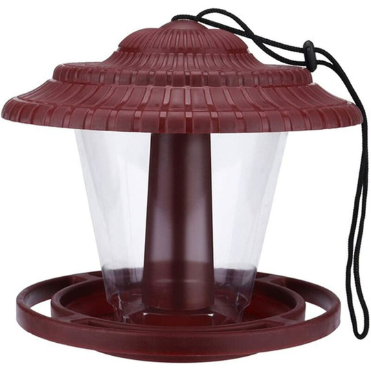 Outdoor Bird Feeder Outdoor Hanging Garden Decoration Single Bird Feeder (Red)