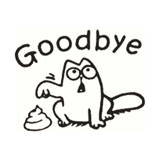 Perle Rare - Kitten Stickers, Funny Wall Sticker for Toilet, Bathroom, Kitchen, pvc, 1 Color, 15*19cm