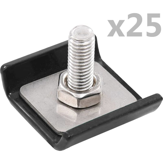Hommoo - Grid Mat Connector 25 Sets Anthracite VD06031