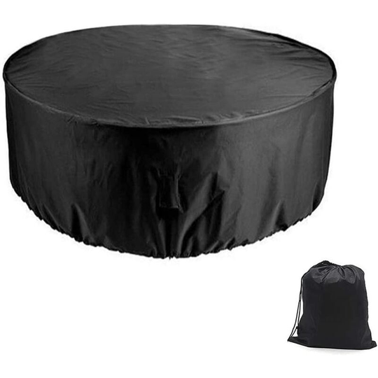 Sun Flowergb - Protective Cover for Round Table 4 Chairs Furniture Cover Furniture Patio Garden Terrace 185 x 110 cm