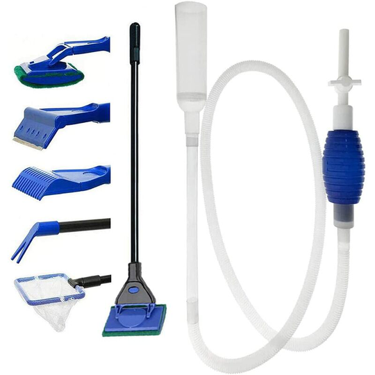 Dksfjkl - 5 in 1 Aquarium Cleaning Kit and Aquarium Gravel Cleaner - Manual siphon pump to empty and replace water in minutes