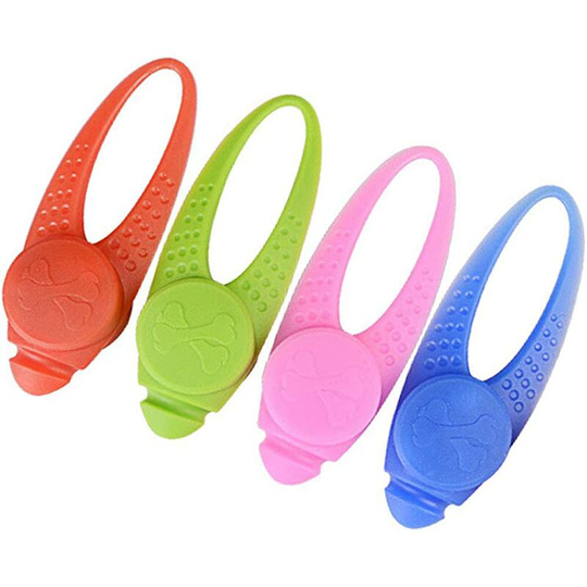 4 Pieces led Flashing Light Pendant, Dog Silicone led Collar Light Pet Collar, Pendants for Dog Cat Collars