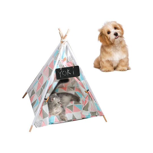 Pet teepee, bed for dog and cat, pet houses with thick cushion a