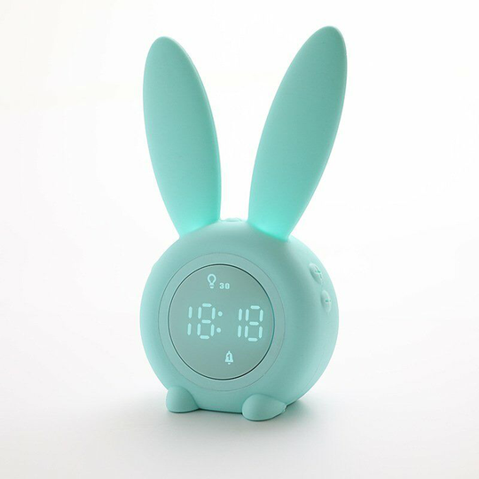 Benobby Kids - Children's Alarm Clock with Cute Rabbit Pattern for Girls Wake Up Light Alarm Clock Snooze Function Magnet Installation Timed Pink