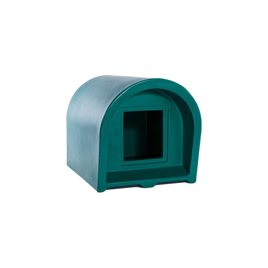 Mr Snugs Outdoor Cat Kennel House & Shelter - Dark Green Colour