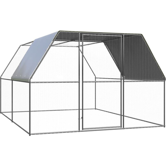 Vidaxl - Outdoor Chicken Cage 3x4x2 m Galvanised Steel Silver