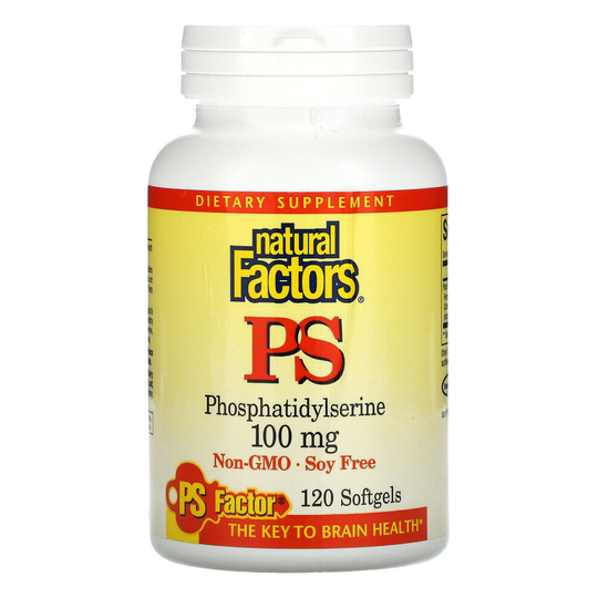 120 Softgels Natural Factors PS Phosphatidylserine 100mg Non-GMO Soy Free
