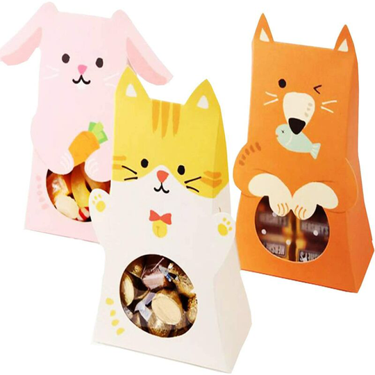 Perle Raregb - 24PCS Candy Bags Gift Bags Biscuit Bag Childrens Cute Animal Pattern for Candy Biscuits Nuts Chocolates Christmas Gifts Wedding Or