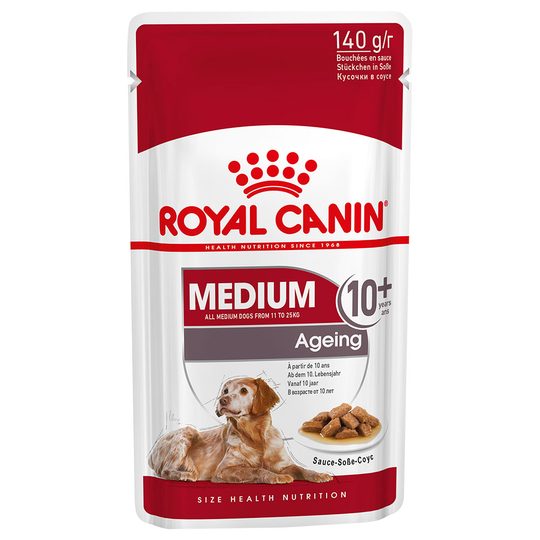 Royal Canin Medium Ageing 10+ in Gravy - Saver Pack: 40 x 140g