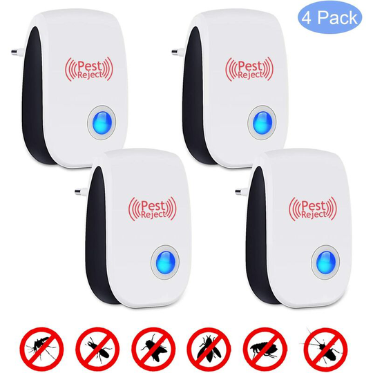 4 pieces Against Mice Ultrasonic Pest Repeller Electronic insect repellant, animal repeller through