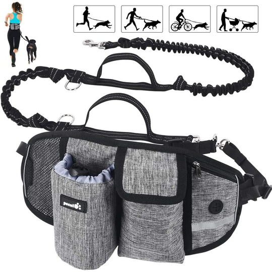 Benobby Kids - Dog Leash Hands Free Dog Leash Up to 80kg Shock Absorption, Comfortable, Reflective Stitching, Ideal for Running, Jogging and Walking