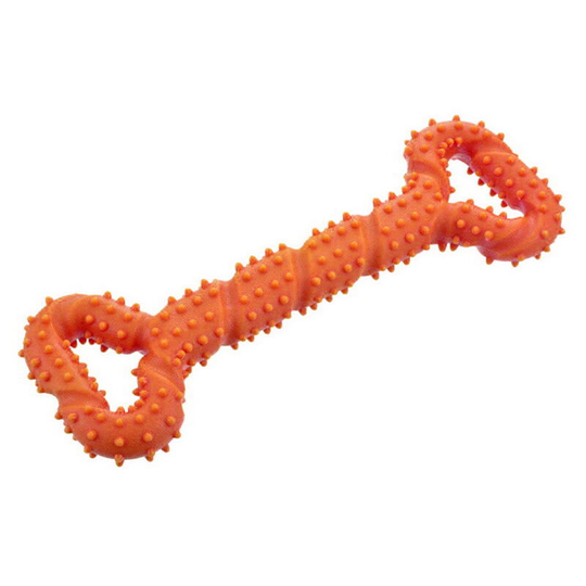 Dog Chew Toys Resistant Rubber Bone Dog Shaped Puppies Toy with Convex Design Solid Interactive Dog Toy for Small Aggressive Chewers