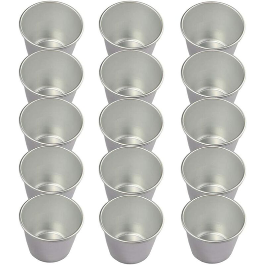Set of 15 Non-Stick Egg Pie Dessert Moulds, sturdy moulds perfect for making sweet and savoury treats