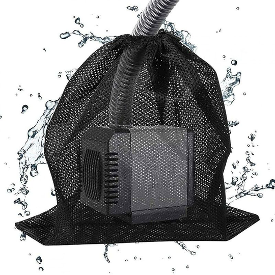 Muff - Set Of 2 Locking Bags For Pond Pump - Industrial Filtration Net - For Biological Pond Filter - Black 31*41CM
