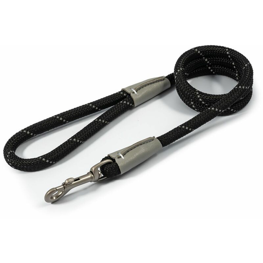 Viva Rope Lead Reflective - 1.07 m x 12 Mm Black - Ancol