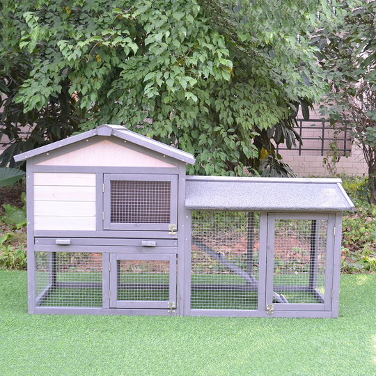 Amayah Weather Resistant Rabbit Hutch with Ramp